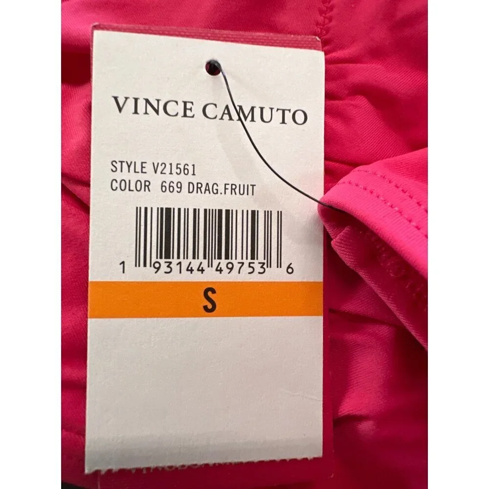 Vince Camuto DRAGON FRUIT Riviera Shirred Cheeky Bikini Swim Bottom US Small